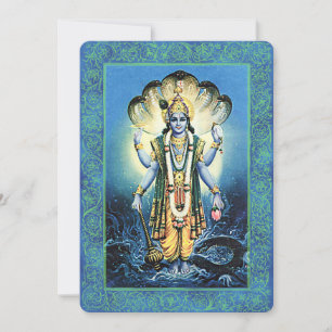 Dioses/Vishnu indios - Tarjeta de invitación