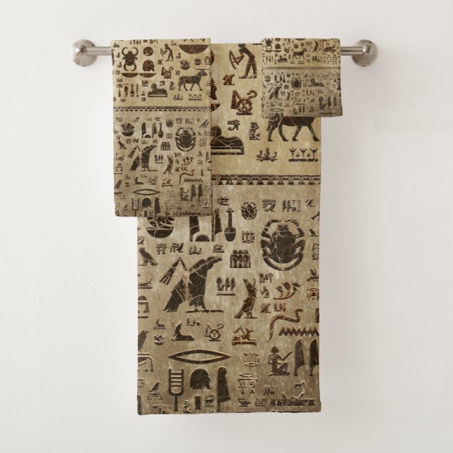 Dioses y jeroglíficos egipcios antiguos (In situ)