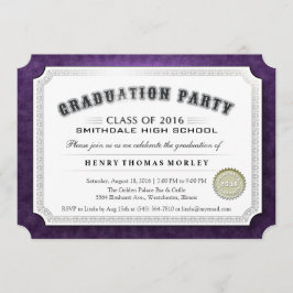 Diploma de Graduación 2016 Invitación morada y bla