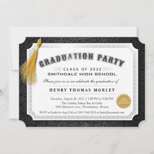 Diploma de graduación de 2022 Invitación en blanco