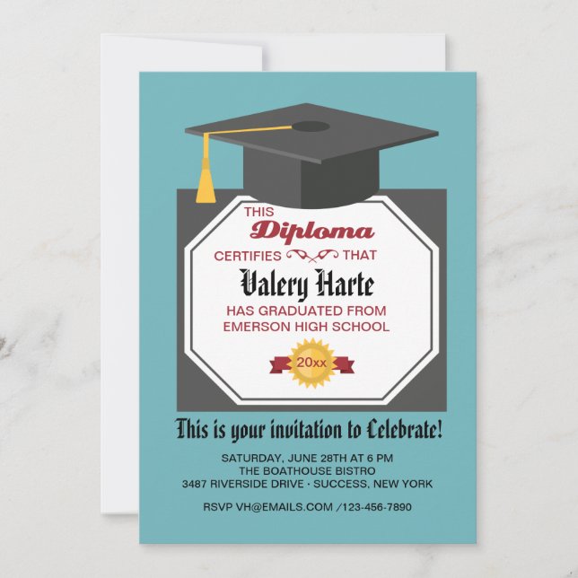 Diploma de Graduación - Invitación a graduación fo (Anverso)