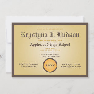 Diploma - Invitación a la fiesta de graduación