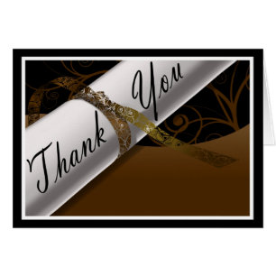 Diploma marrón y blanco