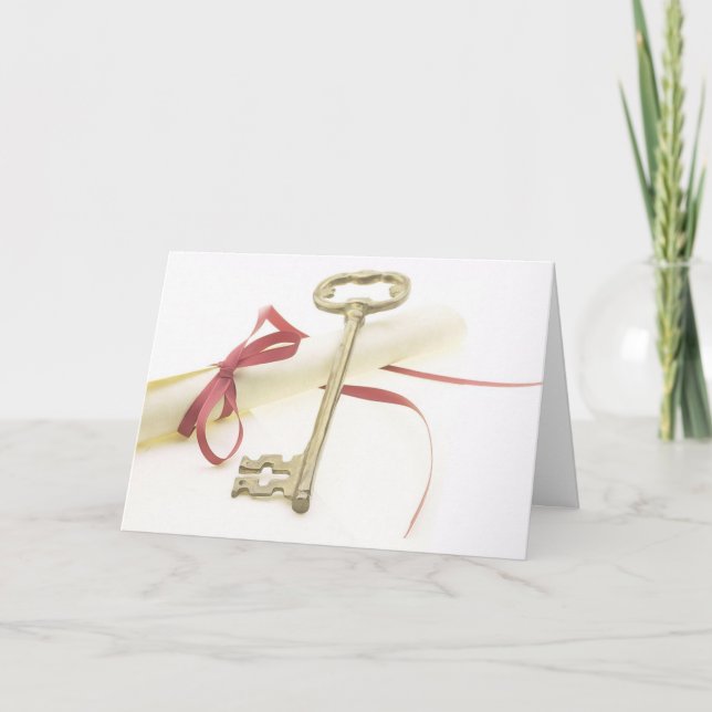 Diploma y tarjeta de graduación clave (Anverso)