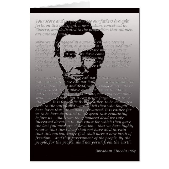 Dirección de Abraham Lincoln Gettysburg (Frente)