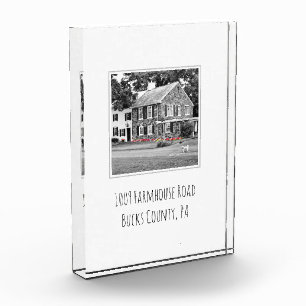 Dirección de casa foto blanca negra sin tiempo Kee