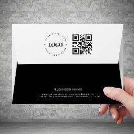 Dirección de código Qr del logotipo para empresas 