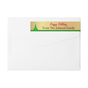 Dirección de devolución de árbol Happy Holidays pe