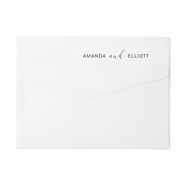 Dirección de devolución de Boda de caligrafía en b (Reverso)