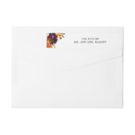 Dirección de devolución de boda elegante floral ot