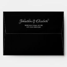 Dirección de devolución de boda negra