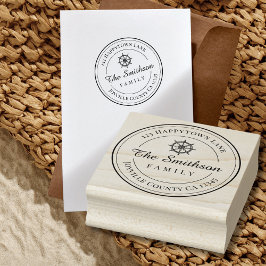 Dirección de devolución de familia náutica Sello d