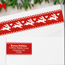 Dirección de devolución de feriado de conejos blan