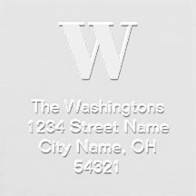 Dirección de devolución de monograma simple negrit