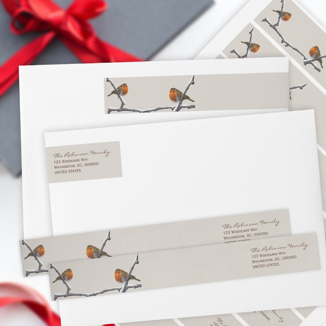 Dirección de devolución de vacaciones de Robin Bir (For bird lovers through the Holiday season and beyond. Just add your address details)