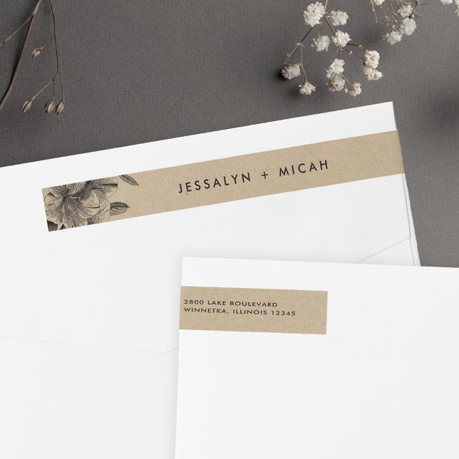 Dirección de devolución del Boda Floral Kraft (Subido por el creador)