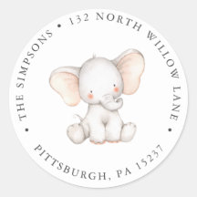 Dirección de devolución del elefante Pegatina redo