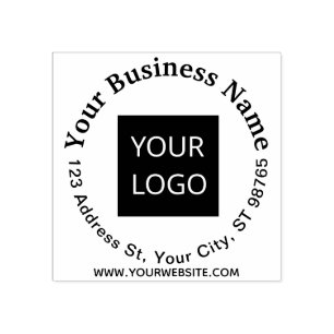 Dirección de devolución en círculo Sello comercial