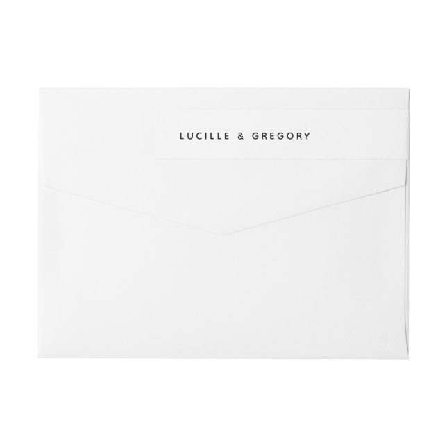 Dirección de devolución envolvente blanca minimali (Reverso)