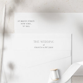 Dirección de devolución minimalista del Boda