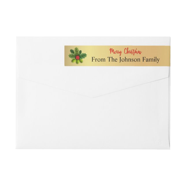 Dirección de devolución personalizada de Feliz Nav (Reverso)