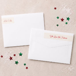 Dirección de devolución personalizada de Navidad p