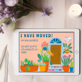 Dirección de Invitación móvil Colorida Puerta Dela