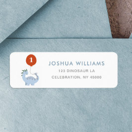 Dirección de la etiqueta de devolución de dinosaur