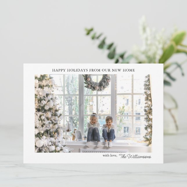 Dirección de nueva casa moderna Navidad Foto (Anverso de pie)