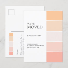 Dirección de nuevo hogar rosa melocotón anuncio
