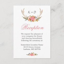 Dirección de Recepción de Boda Floral de Cuerno de