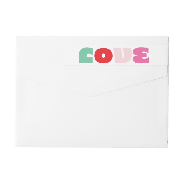 dirección de retorno de navidades LOVE en negrita  (Reverso)
