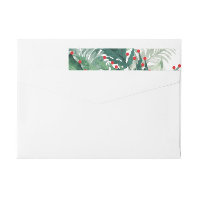 Dirección de retorno de vacaciones verdes y rojas  (Reverso)