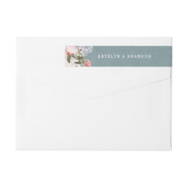 Dirección de retorno del Boda Rústico Dusty Blue B