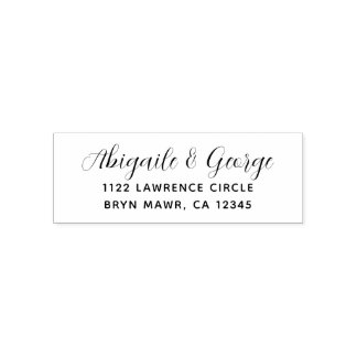 Dirección de retorno Sello de goma de autotinta mo