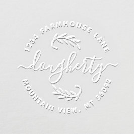 Dirección de retorno simple Redondo de nombre de g