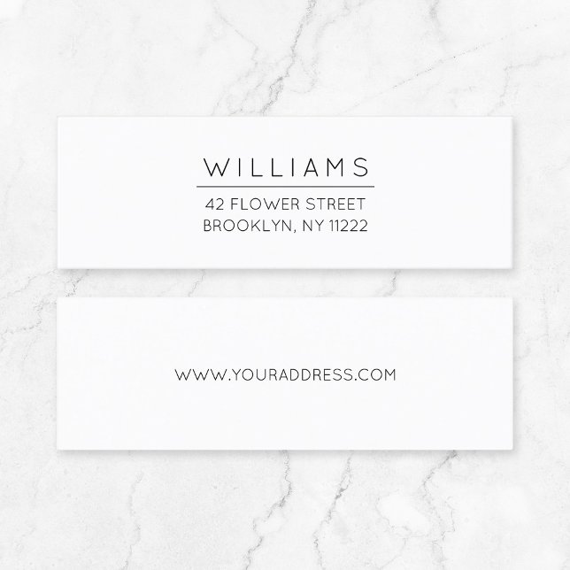 Dirección de tipografía mínima 01 . Tarjeta de vis (Timeless quiet luxury mini business card for small businesses with modern minimalist typography.)