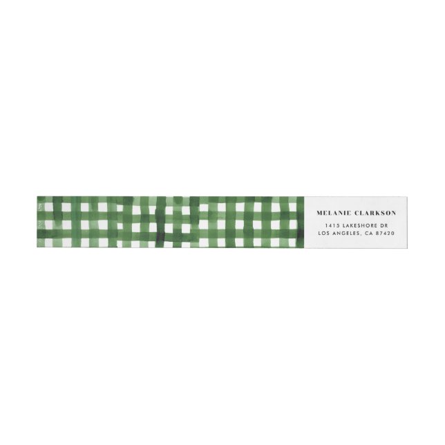 Dirección de vacaciones del patrón de Gingham de c (Individual)