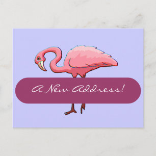 Dirección del flamenco rosado retro de la postal