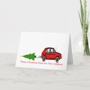 Dirección del navidad del coche y del árbol nueva