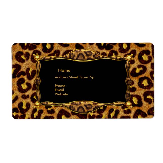 Dirección Etiqueta Negra Leopardo Gold Label (Frente)