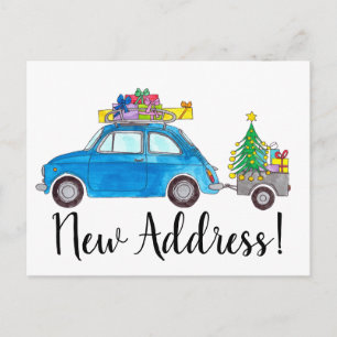 Dirección Invitación Azul Fiat 500 Navidades