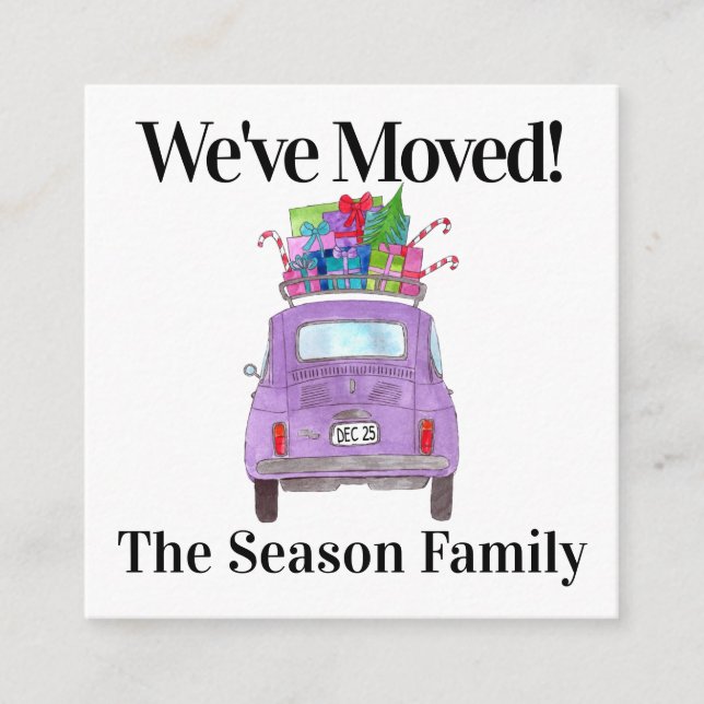 Dirección Invitación Fiat 500 Navidades Regalos (Anverso)