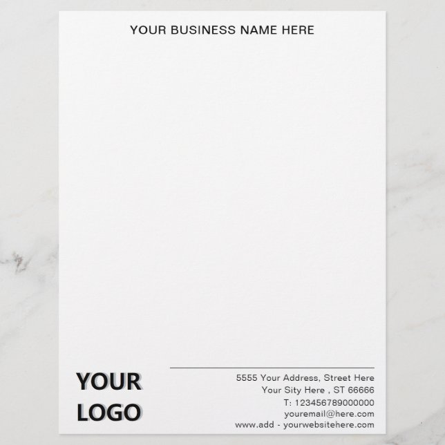 Dirección web del logotipo de membrete comercial d (Anverso)