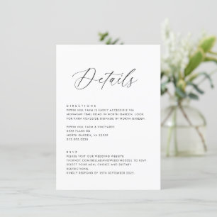 Direcciones de la plantilla RSVP de Boda simple