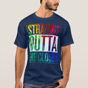 Directamente Fuera de la camiseta del Orgullo Gay