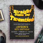 Directamente fuera de mi invitación de los veinte<br><div class="desc">Este diseño está inspirado en el hip hop,  con cadenas de oro y relucientes colores dorados. Perfecto para fiestas con temas de rap de Hip hop</div>