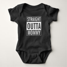 Directamente fuera mami Funny Baby Jersey Bodysuit