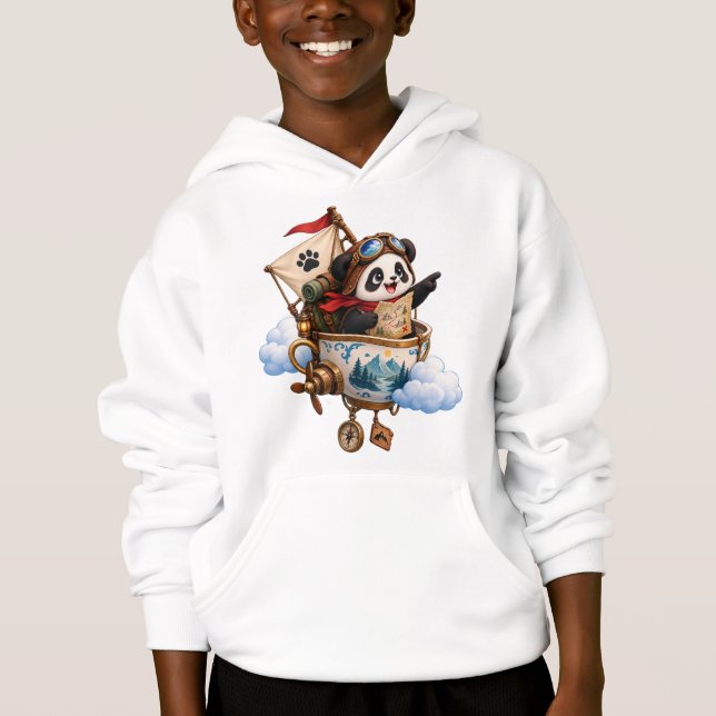 Dirigible Panda de Aventura Cute Steampunk Panda H (Anverso)