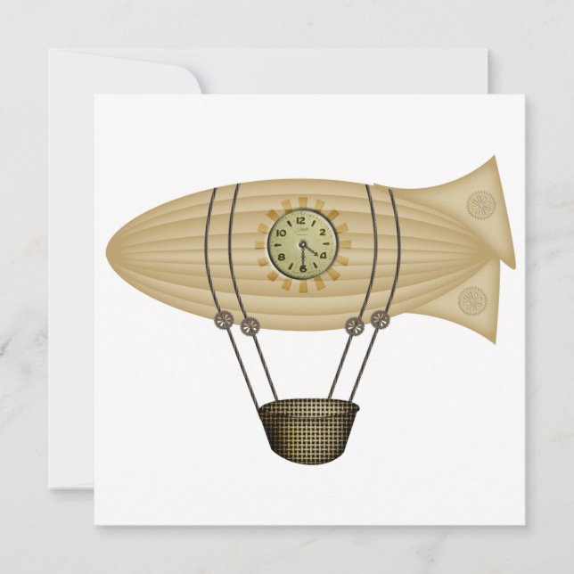 dirigible zepelín steampunk (Anverso)